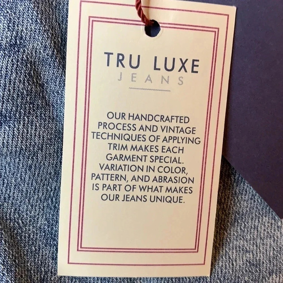 Tru Luxe Jeans Distressed Patchwork Boyfriend Size 6 NWT - Picture 13 of 14